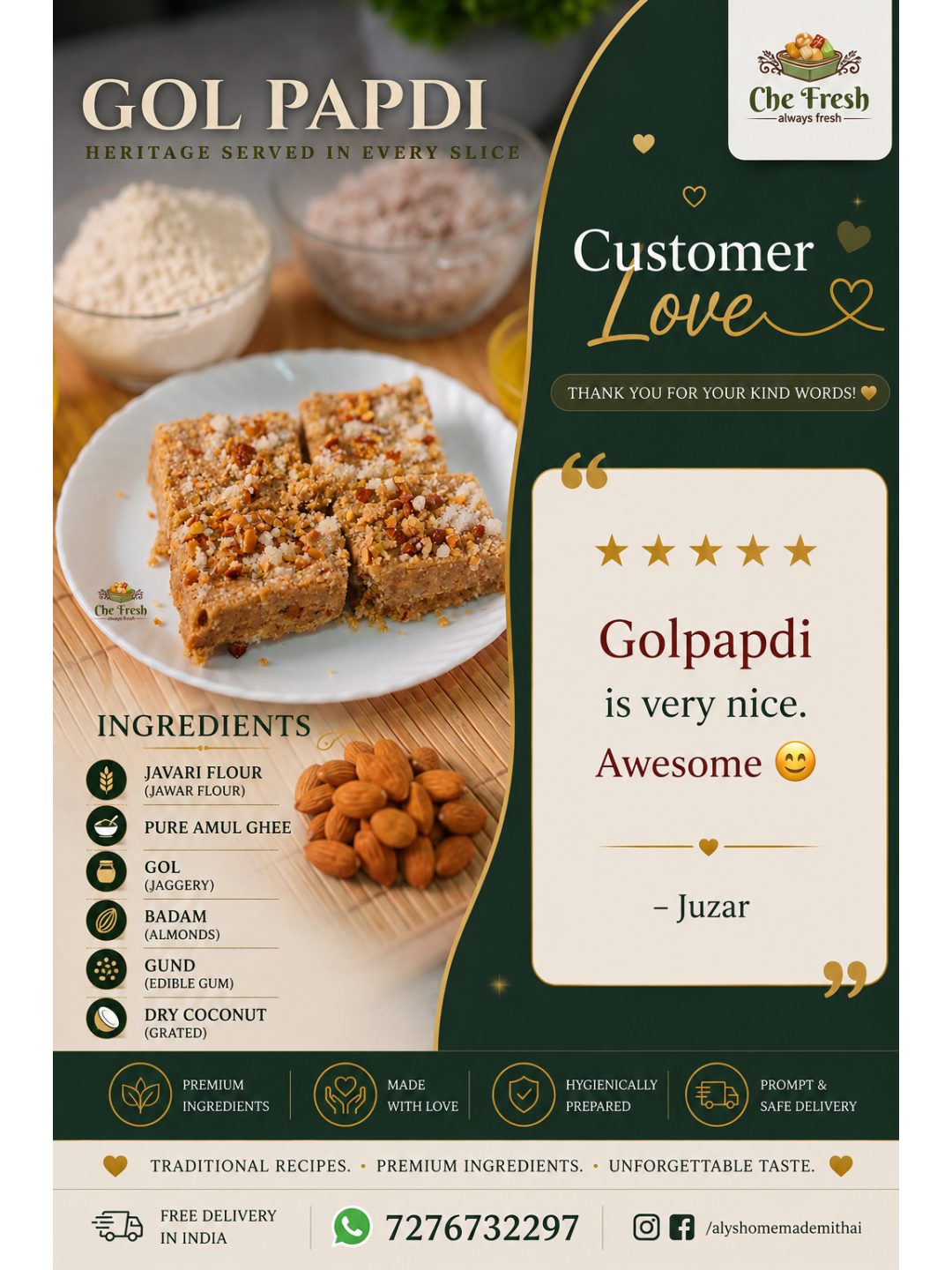 Roasted Almonds Golpapdi [jovar Flour] - photo 8